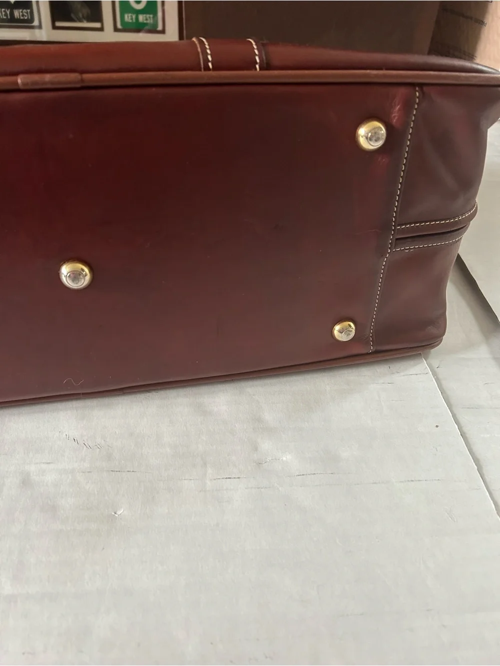 Hartmann Luggage Mens Leather Weekender Bag